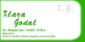 klara godal business card